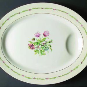 16"Oval platter Garden Flowers by HAVILAND